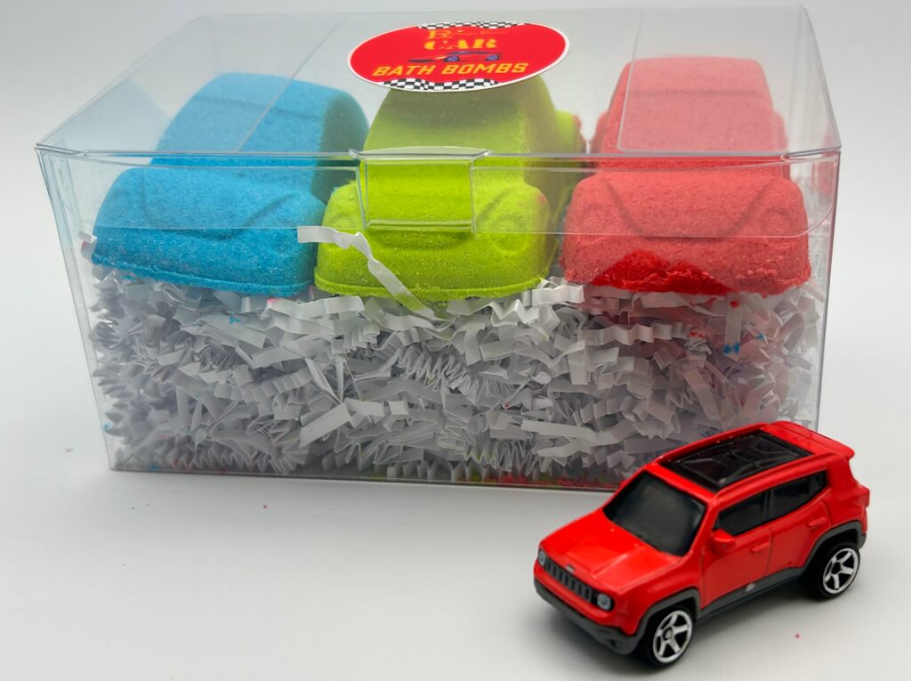 VW Bug Car Kids Bath Bomb Gift Set with Toy Car Inside - 3 ct - Berwyn Betty's Bath & Body Shop