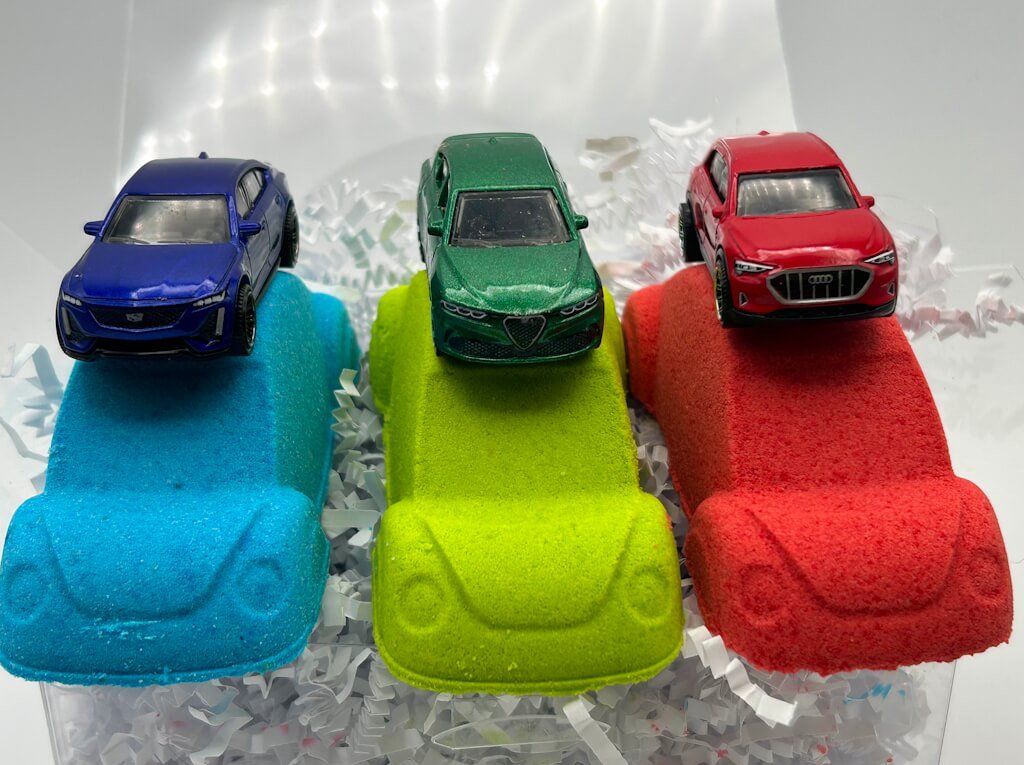 VW Bug Car Kids Bath Bomb Gift Set with Toy Car Inside - 3 ct - Berwyn Betty's Bath & Body Shop