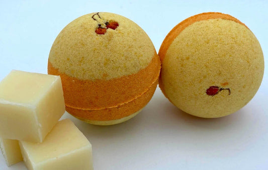 Maple Pumpkin Scented Bath Bombs with Handmade Soap Inside - 2 ct