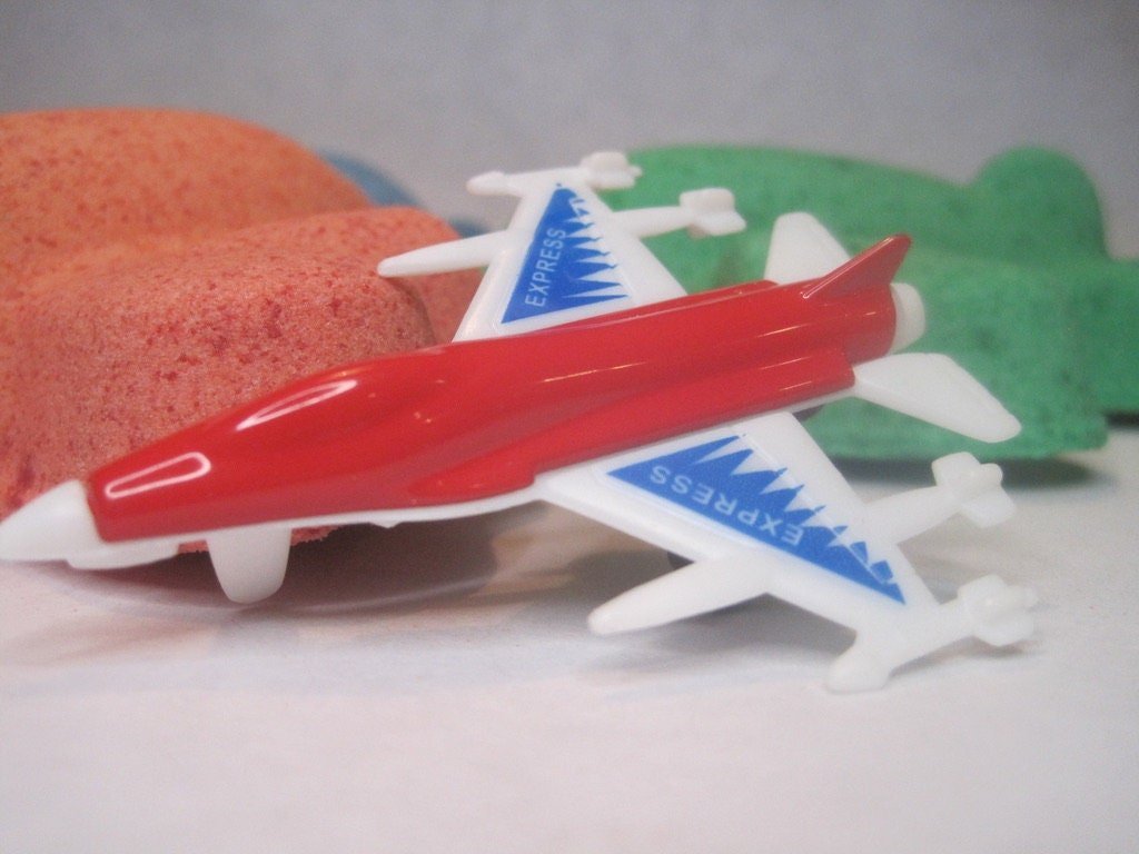 Airplane Bath Bomb with Toy Inside - Berwyn Betty's Bath & Body Shop