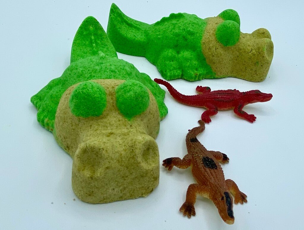 Alligator Bath Bomb with Foam Capsule Inside - Berwyn Betty's Bath & Body Shop