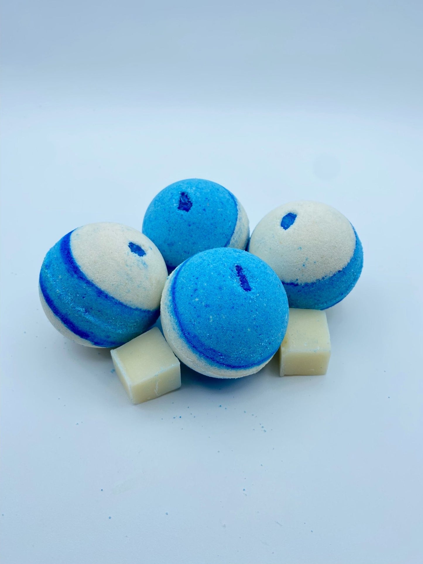 Azurite Sky Bath Bombs with Handmade Soap Inside - 2 ct - Berwyn Betty's Bath & Body Shop