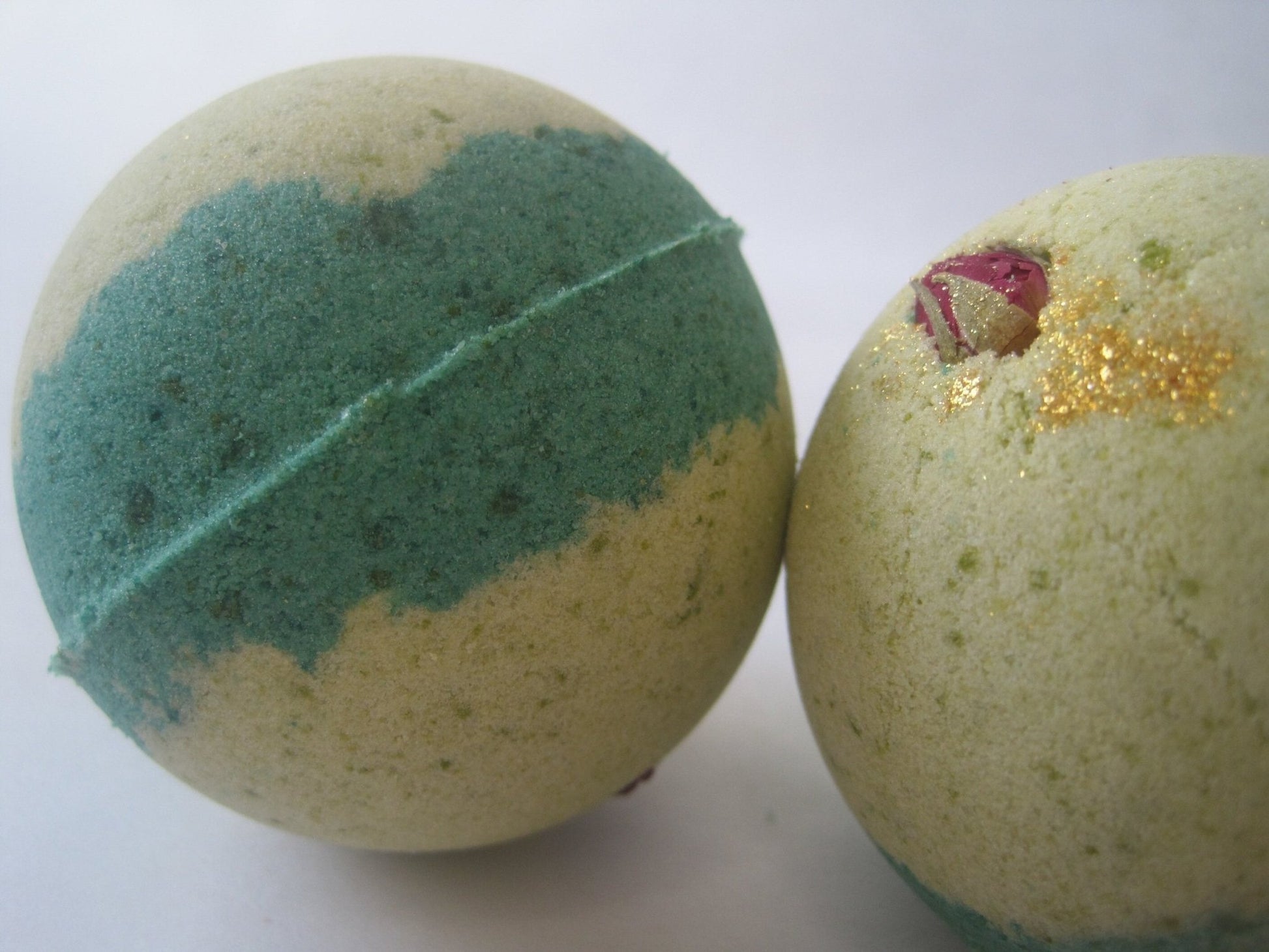 Balsam Fir Scented Bath Bombs with Handmade Soap Inside - 2 ct - Berwyn Betty's Bath & Body Shop