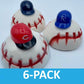 Baseball Bath Bombs Party Pack (with Toys Inside) - 6 ct - Berwyn Betty's Bath & Body Shop