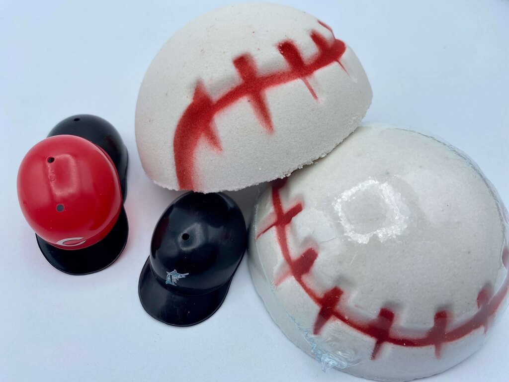 Baseball Bath Bombs Party Pack (with Toys Inside) - 6 ct - Berwyn Betty's Bath & Body Shop