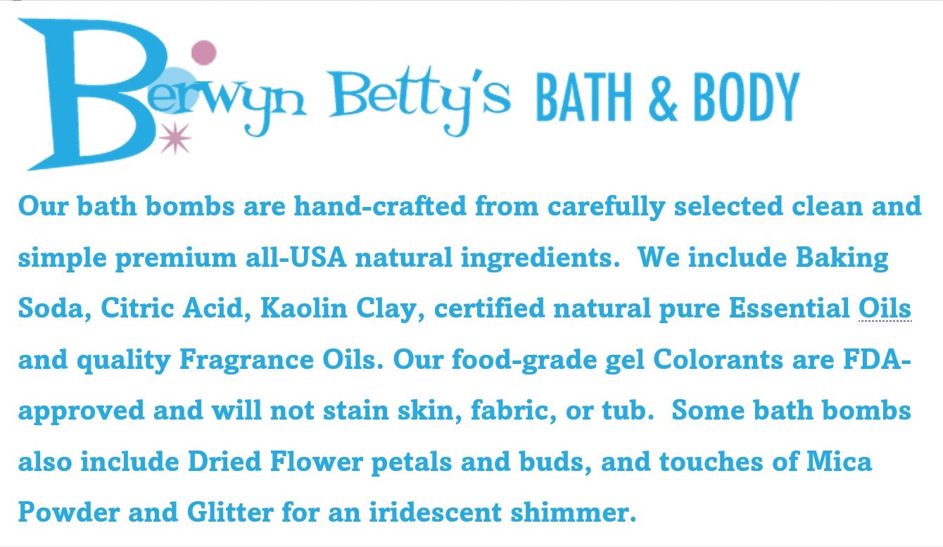 Berwyn Betty BASICS Bath Bomb - Berwyn Betty's Bath & Body Shop
