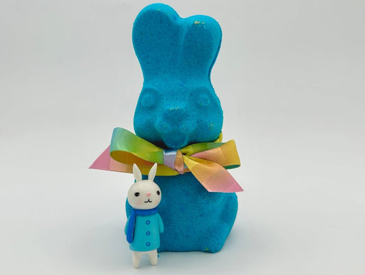 Bunny Figure Bath Bomb with Toy Inside (Blue) - Berwyn Betty's Bath & Body Shop
