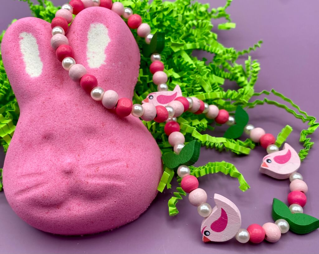 Bunny Head Bath Bomb (Pink with Bunny Necklace) - Berwyn Betty's Bath & Body Shop