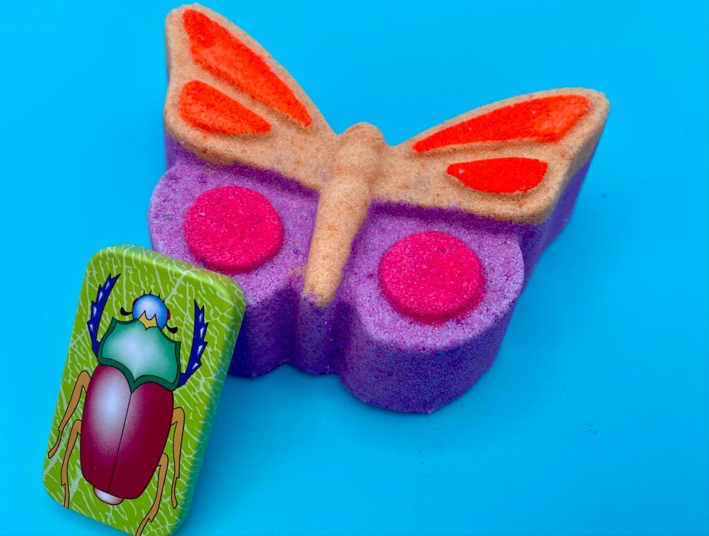 Butterfly Bath Bomb with Insect Clicker Inside - Berwyn Betty's Bath & Body Shop