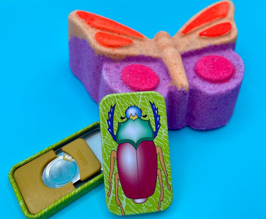 Butterfly Bath Bomb with Insect Clicker Inside - Berwyn Betty's Bath & Body Shop