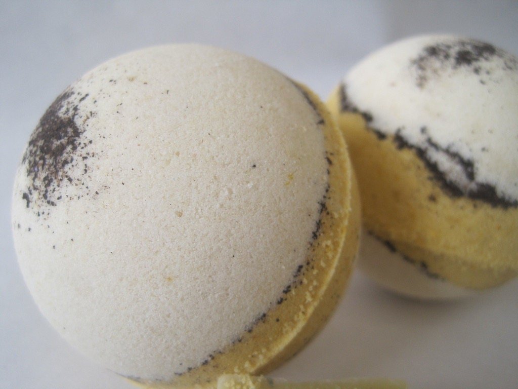 Cappuccino & Hazelnut Scented Bath Bombs with Handmade Soap Inside - 2 ct - Berwyn Betty's Bath & Body Shop