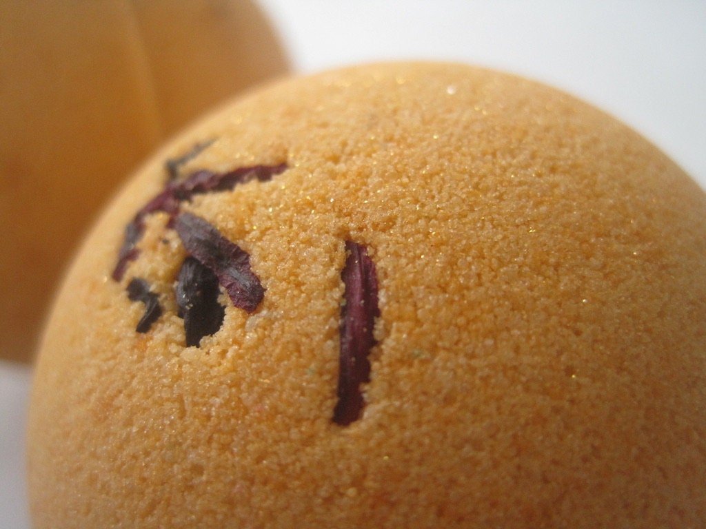 Cinnamon Orange & Clove Scented Bath Bombs with Handmade Soap Inside - 2 ct - Berwyn Betty's Bath & Body Shop