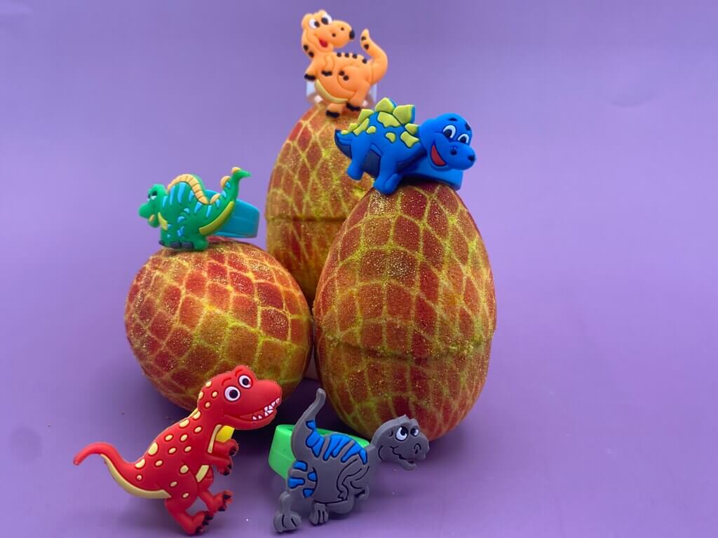 Dino Egg Bath Bombs Party Pack (with Toys Inside) - 6 ct - Berwyn Betty's Bath & Body Shop