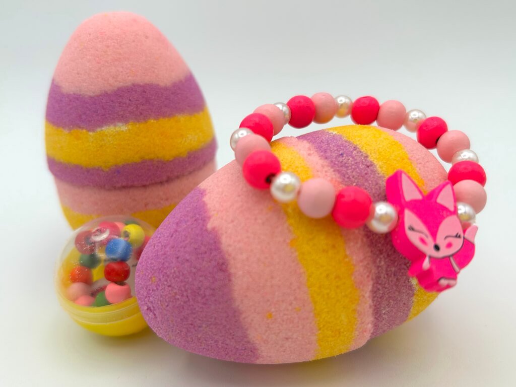 Easter Egg Bath Bomb with Bracelet Inside - Berwyn Betty's Bath & Body Shop