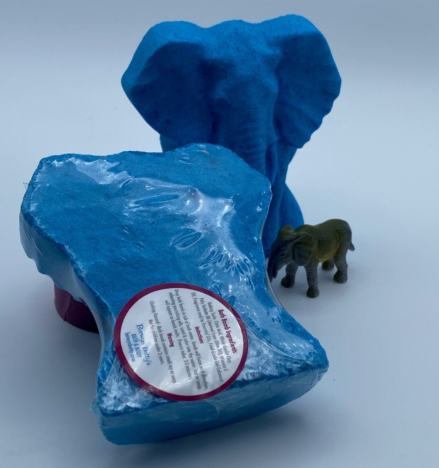 Elephant Bath Bomb with Toy Inside - Berwyn Betty's Bath & Body Shop