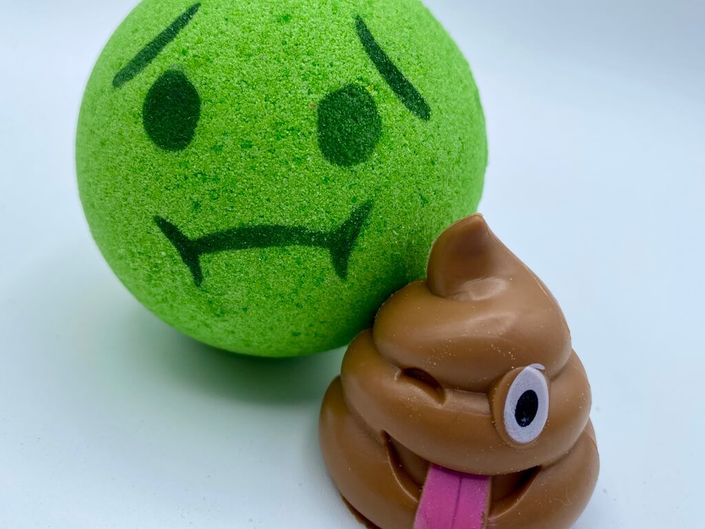 Emoji Bath Bomb with Toy Inside (Green) - Berwyn Betty's Bath & Body Shop