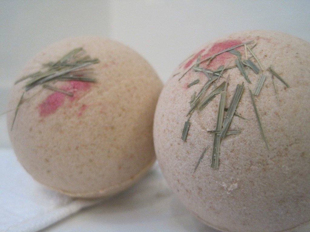 Fig & Brown Sugar Scented Bath Bombs with Handmade Soap Inside - 2 ct - Berwyn Betty's Bath & Body Shop