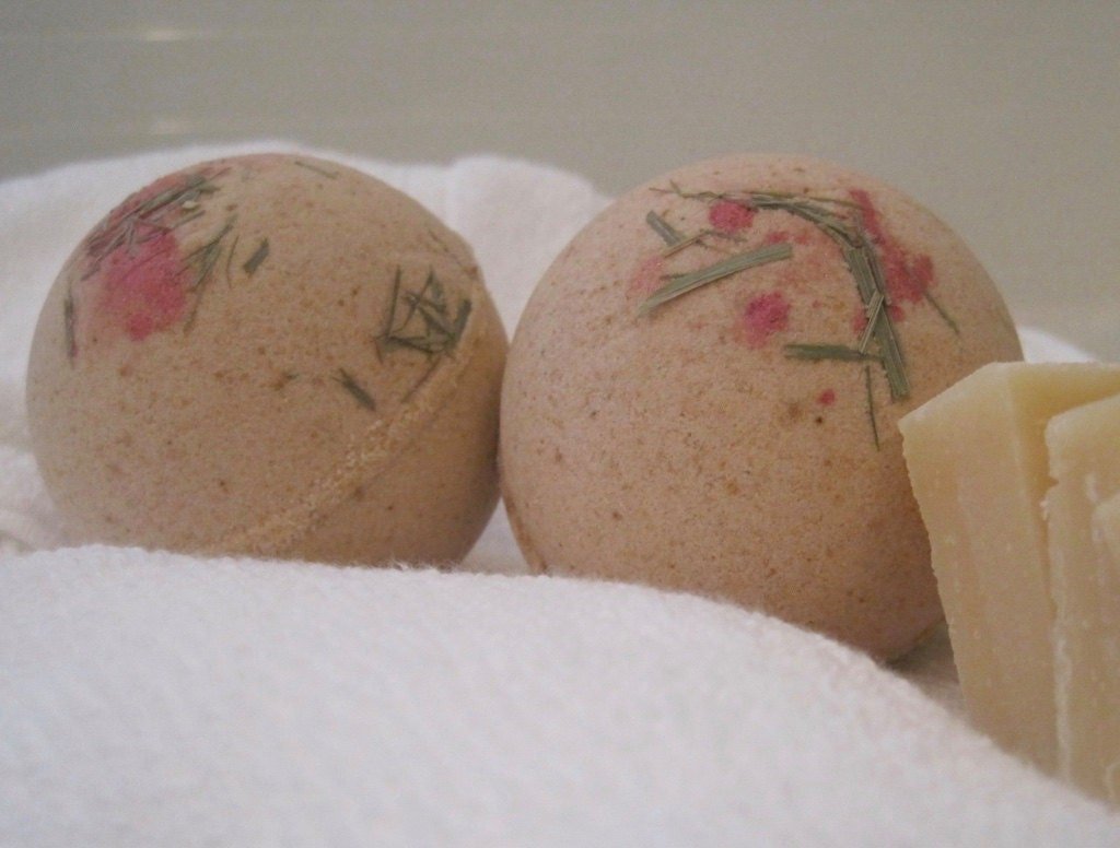 Fig & Brown Sugar Scented Bath Bombs with Handmade Soap Inside - 2 ct - Berwyn Betty's Bath & Body Shop