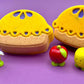 Fruit Pie Bath Bomb with Happy Fruit Figure Inside - Berwyn Betty's Bath & Body Shop