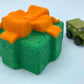 Gift Box with Bow Bath Bomb with Toy Car Inside (Green / Orange) - Berwyn Betty's Bath & Body Shop