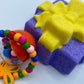 Gift Box with Bow Bath Bomb with Wooden Bracelet Inside (Purple / Yellow) - Berwyn Betty's Bath & Body Shop