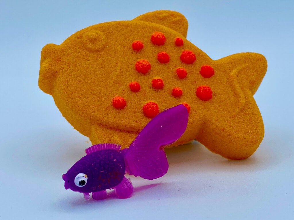 Goldfish Bath Bomb with Fish Toy Inside - Berwyn Betty's Bath & Body Shop