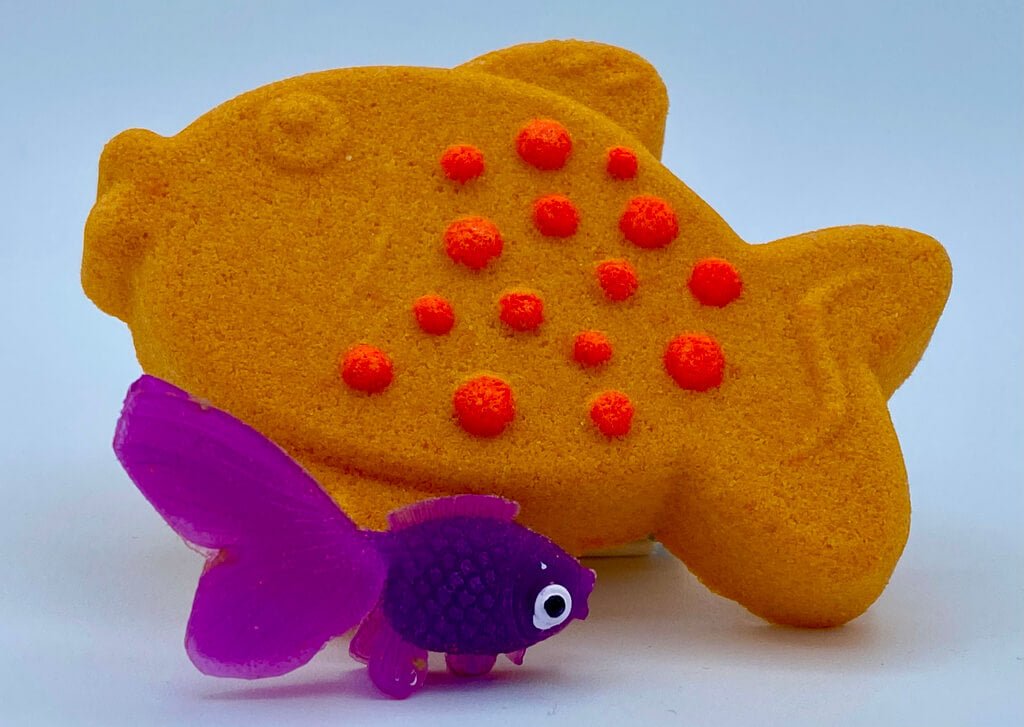 Goldfish Bath Bomb with Fish Toy Inside - Berwyn Betty's Bath & Body Shop