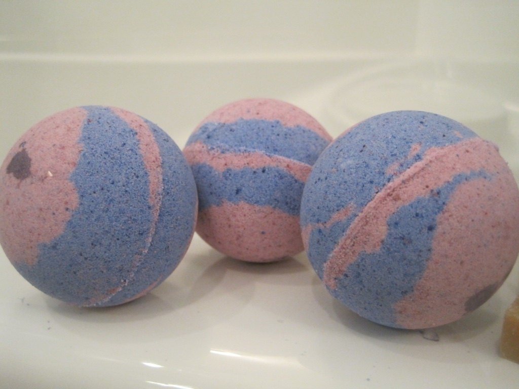 Guavaberry Goji Scented Bath Bombs with Handmade Soap Inside - 2 ct - Berwyn Betty's Bath & Body Shop