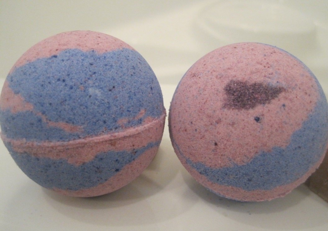 Guavaberry Goji Scented Bath Bombs with Handmade Soap Inside - 2 ct - Berwyn Betty's Bath & Body Shop