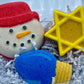 Hanukkah Bath Bomb Gift Box with Toys Inside - 3 ct - Berwyn Betty's Bath & Body Shop