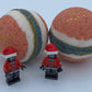 Holiday Superhero Bath Bomb with Xmas Superhero Mini Figure Toy Inside - Berwyn Betty's Bath & Body Shop