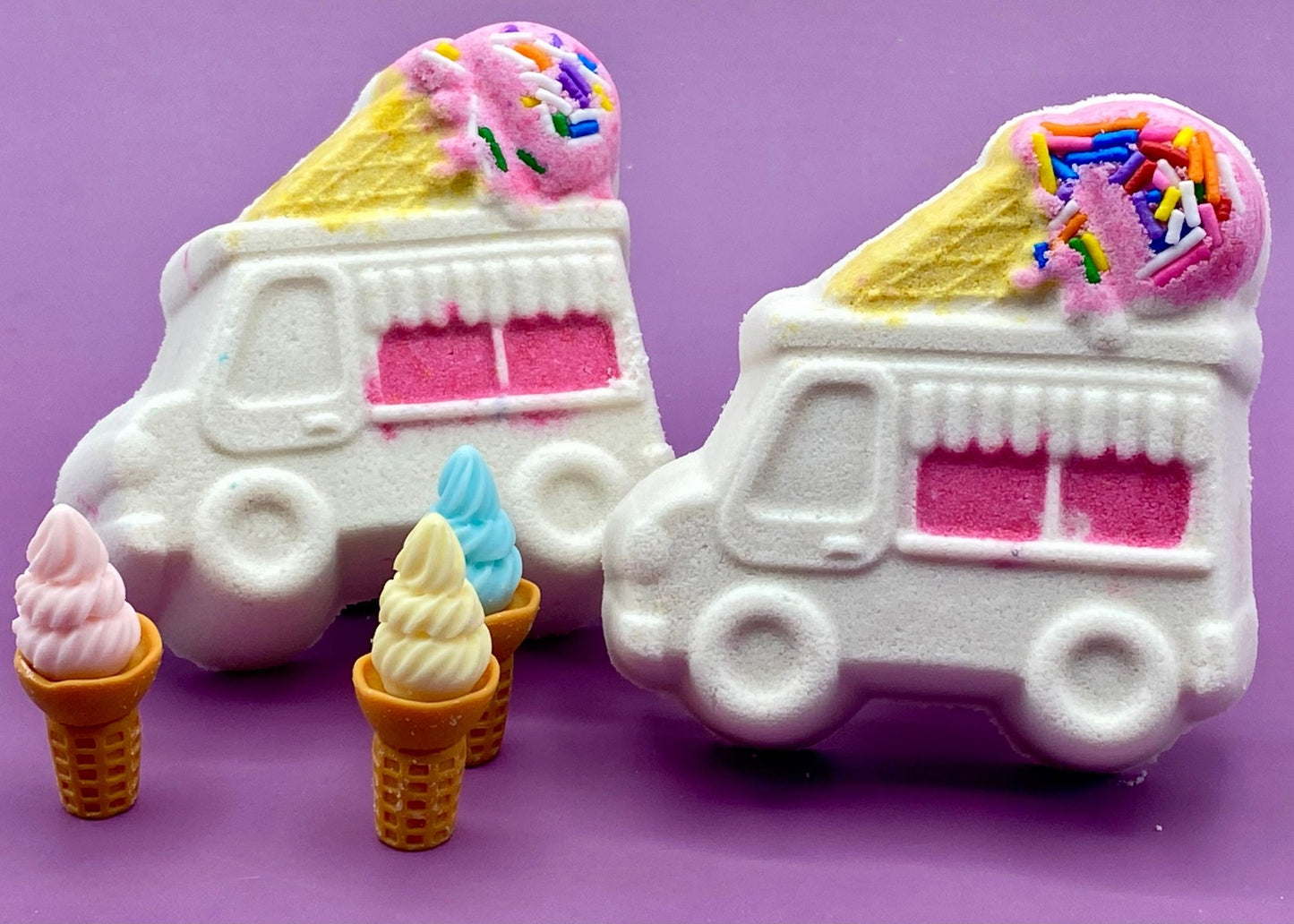 Ice Cream Truck Bath Bomb with Toy Inside - Berwyn Betty's Bath & Body Shop