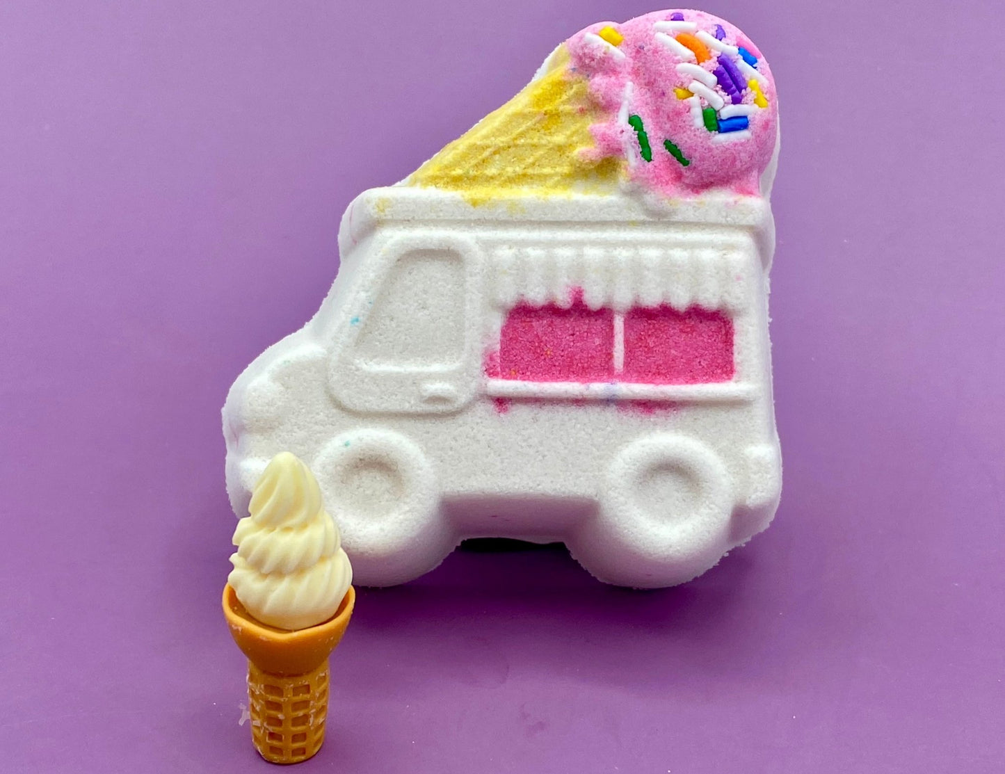 Ice Cream Truck Bath Bomb with Toy Inside - Berwyn Betty's Bath & Body Shop