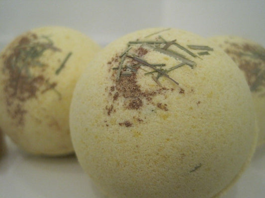 Lemongrass Scented Bath Bombs with Handmade Soap Inside - 2 ct - Berwyn Betty's Bath & Body Shop