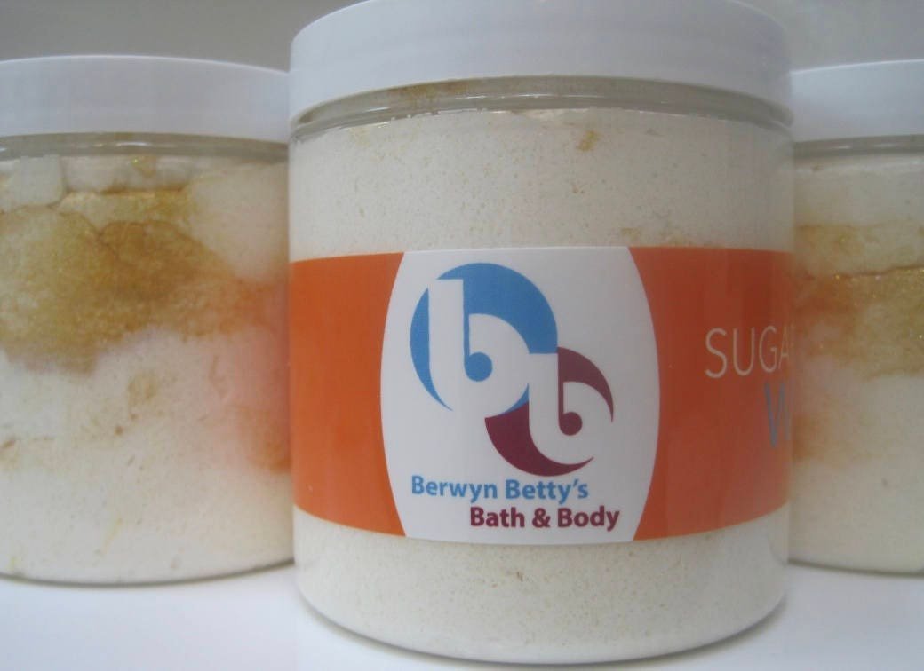 Lemongrass Verbena Sugar Scrub Whip - Berwyn Betty's Bath & Body Shop