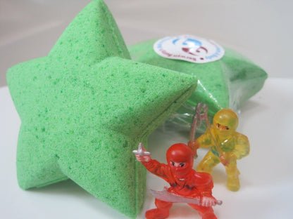 Ninja Star Bath Bomb with Toy Inside - Berwyn Betty's Bath & Body Shop