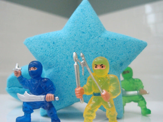 Ninja Star Bath Bomb with Toy Inside - Berwyn Betty's Bath & Body Shop
