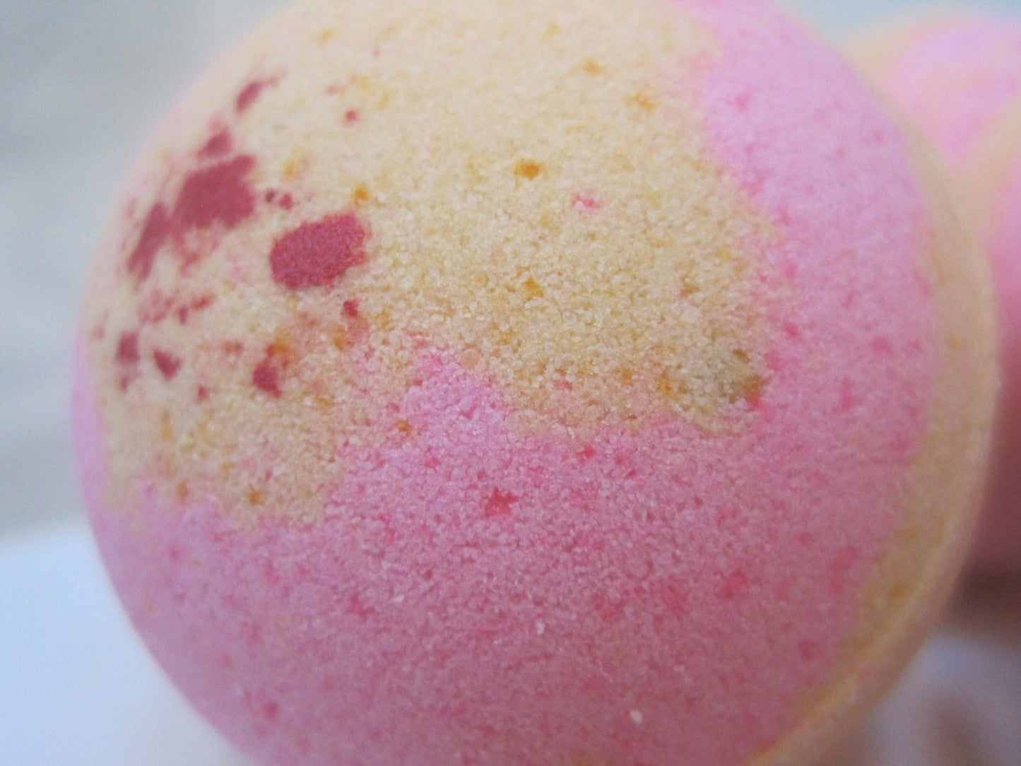 Pink Grapefruit Scented Bath Bombs with Handmade Soap Inside - 2 ct - Berwyn Betty's Bath & Body Shop