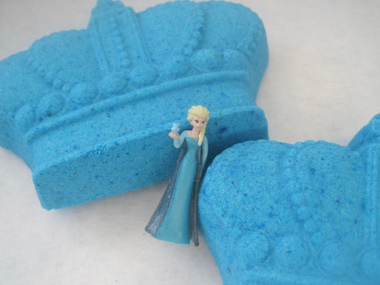 Princess Crown Bath Bomb with Toy Inside (Blue) - Berwyn Betty's Bath & Body Shop