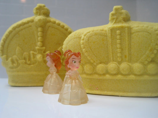 Princess Crowns Bath Bomb with Toy Inside (Yellow) - Berwyn Betty's Bath & Body Shop