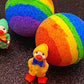 Rainbow Duck Bath Bomb with Toy Inside - Berwyn Betty's Bath & Body Shop