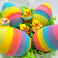 Rainbow Duck Egg Bath Bomb Gift Box with Toy Ducks Inside - 4 ct - Berwyn Betty's Bath & Body Shop