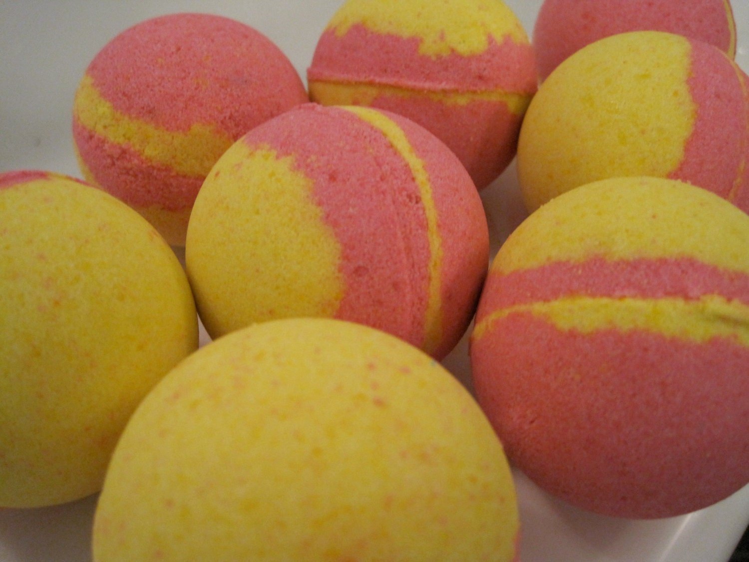 Raspberry Lemonade Bath Bombs with Handmade Soap Inside- 2 ct - Berwyn Betty's Bath & Body Shop