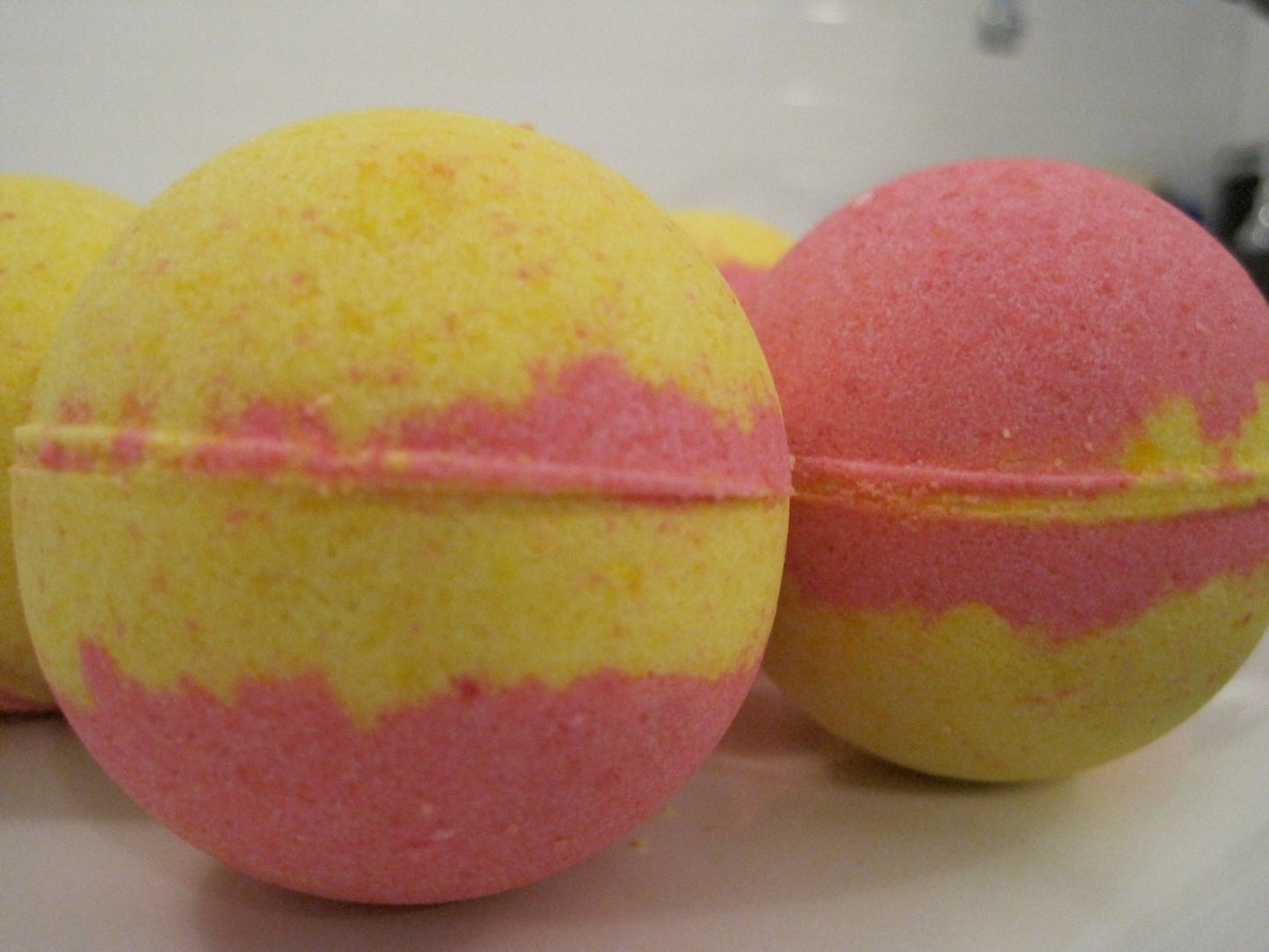 Raspberry Lemonade Bath Bombs with Handmade Soap Inside- 2 ct - Berwyn Betty's Bath & Body Shop