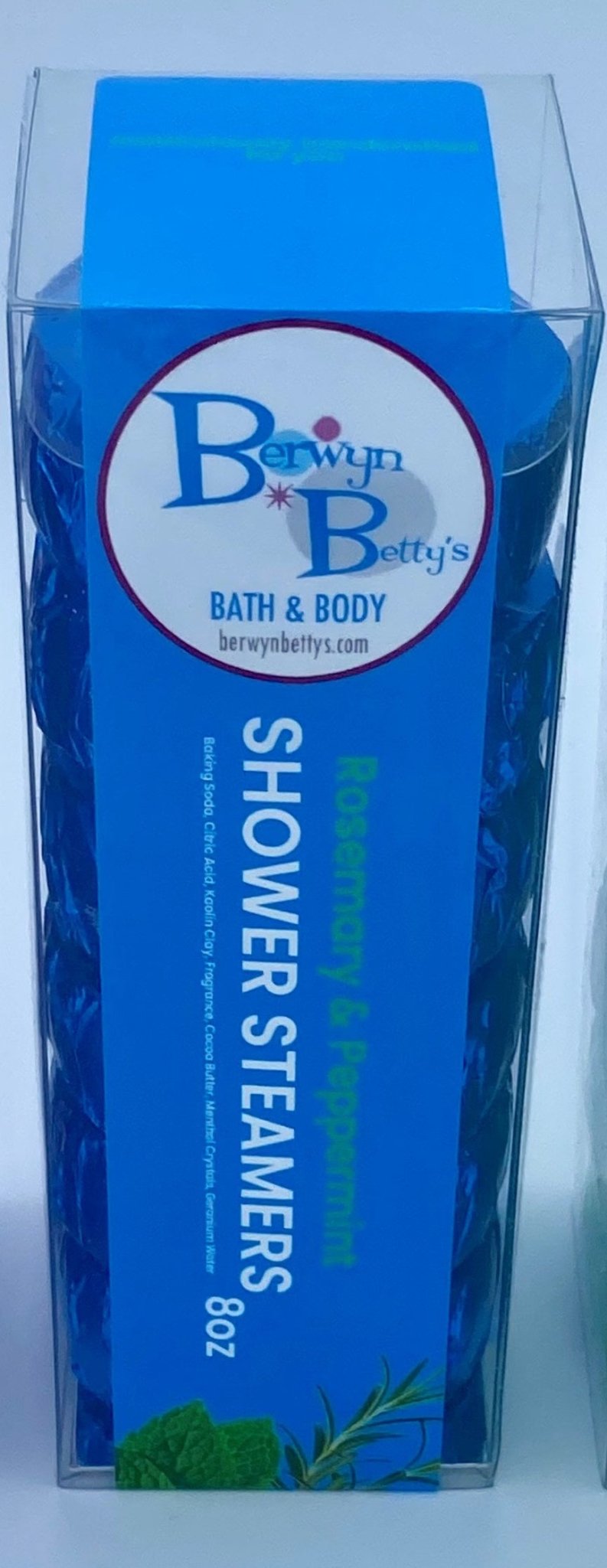 Rosemary & Peppermint Shower Steamers - 6 ct - Berwyn Betty's Bath & Body Shop
