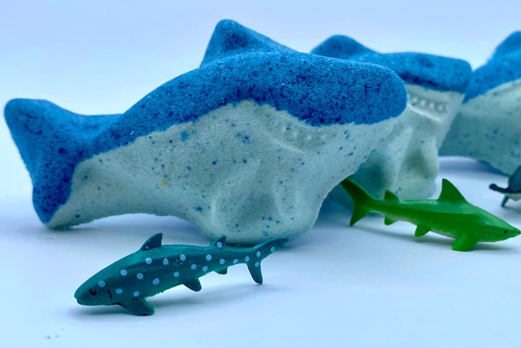 Shark Bath Bomb with Toy Shark Figure - Berwyn Betty's Bath & Body Shop