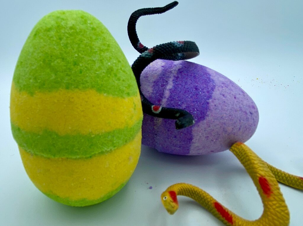 Snake Egg Bath Bomb with Toy Inside - Berwyn Betty's Bath & Body Shop
