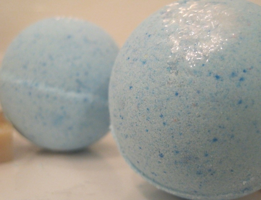 Sparkling Snowflake Bath Bombs with Handmade Soap Inside - 2 ct - Berwyn Betty's Bath & Body Shop