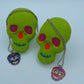 Sugar Skull Bath Bomb with Toy Necklace Inside - Berwyn Betty's Bath & Body Shop