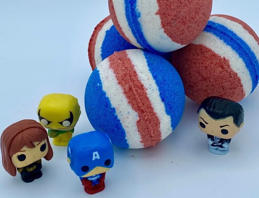 Superhero Ball Bath Bombs Party Pack (with Toys Inside) - 6 ct - Berwyn Betty's Bath & Body Shop